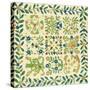 A Pieced and Appliqued Cotton Album Crib Quilt, American, circa 19th Century-null-Stretched Canvas