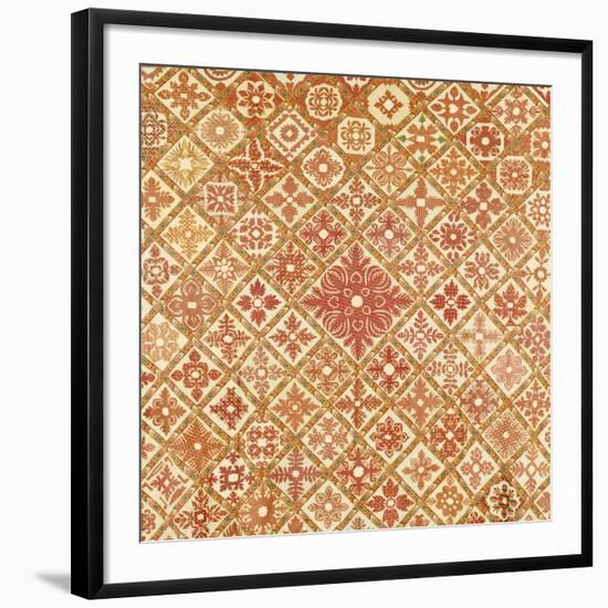 A Pieced and Appliqued Cotton Friendship Quilt Top, Springfield, Illinois, 1850-null-Framed Giclee Print