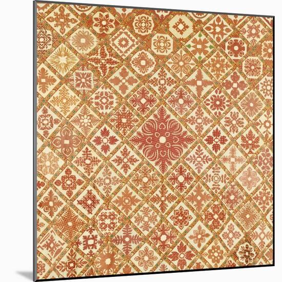 A Pieced and Appliqued Cotton Friendship Quilt Top, Springfield, Illinois, 1850-null-Mounted Giclee Print