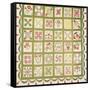 A Pieced and Appliqued Cotton Quilted Coverlet, Baltimore, Dated 1845-null-Framed Stretched Canvas