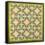 A Pieced and Appliqued Cotton Quilted Coverlet, North Carolina, circa 1850-null-Framed Stretched Canvas