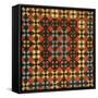 A Pieced Cotton and Flannel Coverlet, Pennsylvania, circa 1900-null-Framed Stretched Canvas