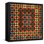 A Pieced Cotton and Flannel Coverlet, Pennsylvania, circa 1900-null-Framed Stretched Canvas