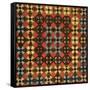 A Pieced Cotton and Flannel Coverlet, Pennsylvania, circa 1900-null-Framed Stretched Canvas