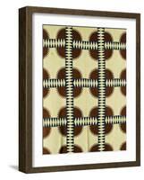 A Pieced Cotton Quilted Coverlet, circa 1860-null-Framed Giclee Print