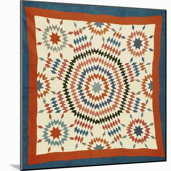 A Pieced Quilted Coverlet, American, Late Nineteenth Century-null-Mounted Giclee Print