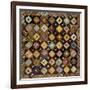 A Pieced Silk Coverlet Pennsylvania, C 1890-null-Framed Giclee Print