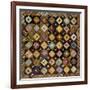 A Pieced Silk Coverlet Pennsylvania, C 1890-null-Framed Giclee Print