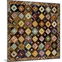 A Pieced Silk Coverlet Pennsylvania, C 1890-null-Mounted Giclee Print