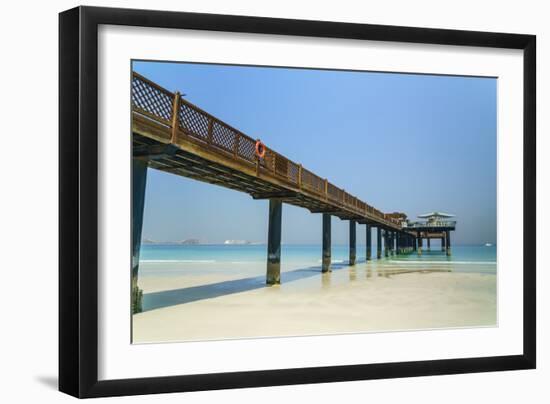 A Pier on Jumeirah Beach, Dubai, United Arab Emirates, Middle East-Fraser Hall-Framed Photographic Print