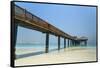 A Pier on Jumeirah Beach, Dubai, United Arab Emirates, Middle East-Fraser Hall-Framed Stretched Canvas