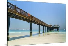 A Pier on Jumeirah Beach, Dubai, United Arab Emirates, Middle East-Fraser Hall-Stretched Canvas