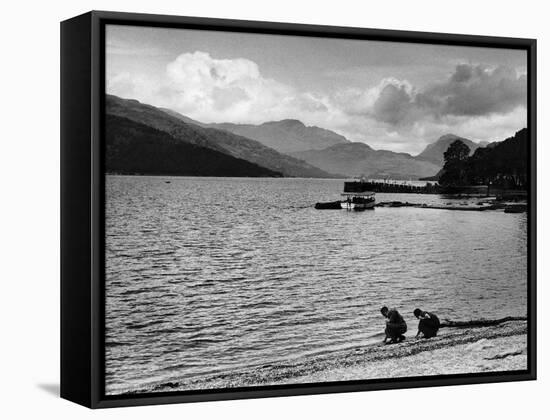 A Pier on Loch Lomond-null-Framed Stretched Canvas