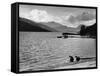 A Pier on Loch Lomond-null-Framed Stretched Canvas