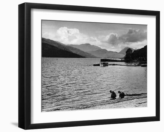 A Pier on Loch Lomond-null-Framed Premium Photographic Print
