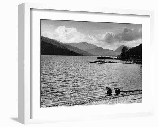 A Pier on Loch Lomond-null-Framed Premium Photographic Print