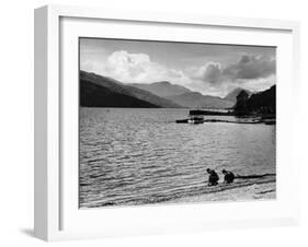 A Pier on Loch Lomond-null-Framed Premium Photographic Print