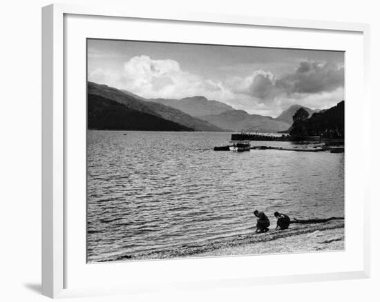 A Pier on Loch Lomond-null-Framed Photographic Print