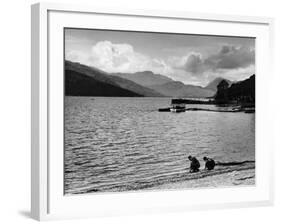 A Pier on Loch Lomond-null-Framed Photographic Print