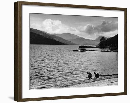 A Pier on Loch Lomond-null-Framed Photographic Print