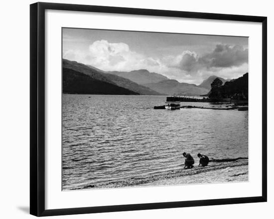 A Pier on Loch Lomond-null-Framed Photographic Print