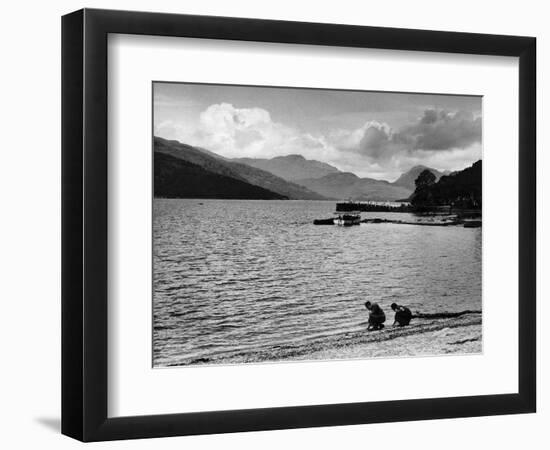 A Pier on Loch Lomond-null-Framed Photographic Print