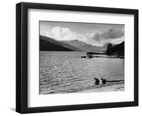 A Pier on Loch Lomond-null-Framed Photographic Print