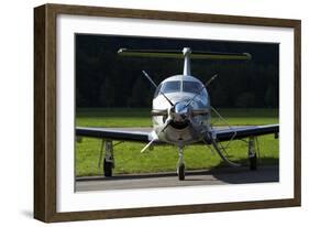 A Pilatus Pc-12 Private Jet-null-Framed Photographic Print