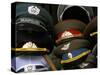 A Pile of Communist Era Army and Police Hats for Sale as Souvenirs, Mitte, Berlin, Germany-Richard Nebesky-Stretched Canvas