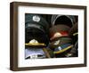 A Pile of Communist Era Army and Police Hats for Sale as Souvenirs, Mitte, Berlin, Germany-Richard Nebesky-Framed Photographic Print