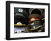 A Pile of Communist Era Army and Police Hats for Sale as Souvenirs, Mitte, Berlin, Germany-Richard Nebesky-Framed Photographic Print