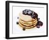 A Pile of Pancakes with Blueberry Sauce and Maple Syrup-Gerrit Buntrock-Framed Photographic Print