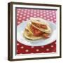 A Pile of Pancakes with Strawberries-Alena Hrbkova-Framed Photographic Print