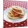 A Pile of Pancakes with Strawberries-Alena Hrbkova-Mounted Photographic Print