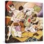 A Pillow Fight, Illustration from 'Peter Pan' by J.M. Barrie-Nadir Quinto-Stretched Canvas