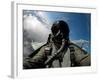 A Pilot in the Cockpit of an F-16 Fighting Falcon-Stocktrek Images-Framed Photographic Print