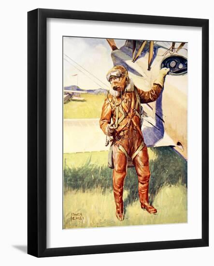 A Pilot Ready for a High Altitude Flight-null-Framed Giclee Print