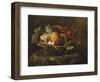 A Pineapple, Grapes, Peaches and Apricots in a Basket-Johan Laurentz Jensen-Framed Giclee Print