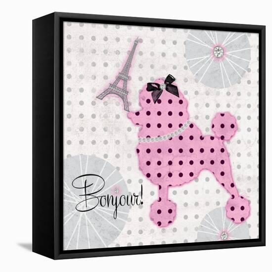 A Pink Poodle Kind of Day-Miyo Amori-Framed Stretched Canvas