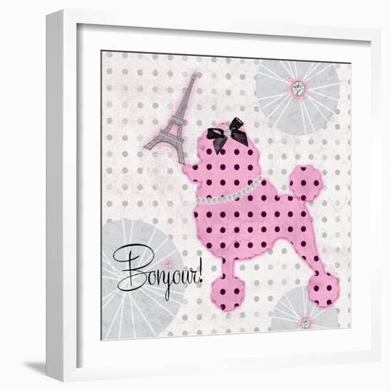 A Pink Poodle Kind of Day-Miyo Amori-Framed Art Print