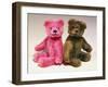 A Pink Schuco Scent Bottle Teddy Bearand a Green Schuco Compact Teddy Bear,-null-Framed Giclee Print