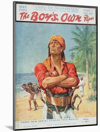 A Pirate Figure from the Front Cover of 'The Boy's Own Paper', 1923-Stanley L. Wood-Mounted Giclee Print