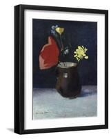 A Pitcher of Flowers-Odilon Redon-Framed Giclee Print