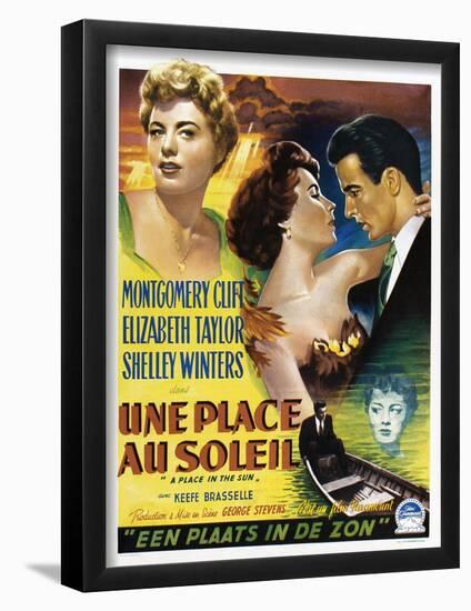 A Place in the Sun, (aka Une Place Au Soleil), 1951-null-Framed Poster