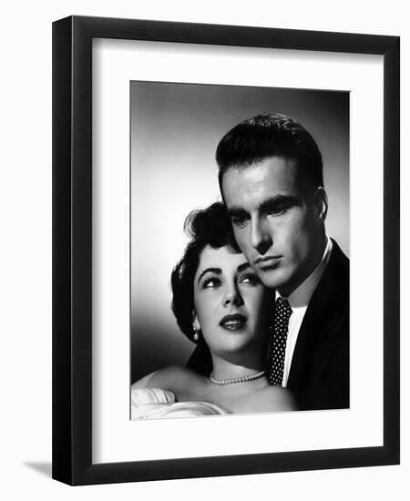 A Place in the Sun, Elizabeth Taylor, Montgomery Clift, 1951-null-Framed Art Print