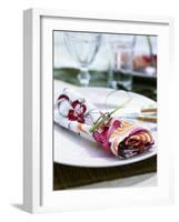 A Place Setting with Printed Fabric Napkin-Wolfgang Kleinschmidt-Framed Photographic Print