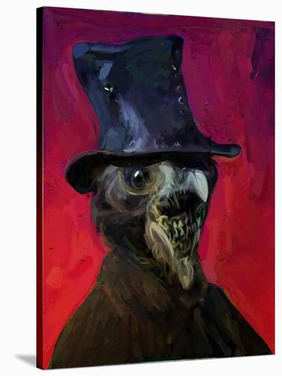 A Plague Doctor Unmasked-Mark Gordon-Stretched Canvas