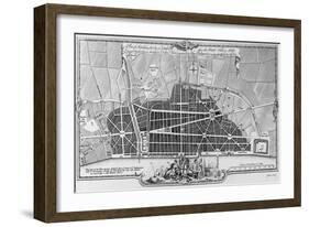 A Plan for Rebuilding the City of London after the Great Fire in 1666-null-Framed Giclee Print