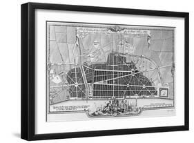 A Plan for Rebuilding the City of London after the Great Fire in 1666-null-Framed Giclee Print