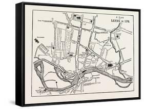 A Plan of Leeds in 1770, UK-null-Framed Stretched Canvas